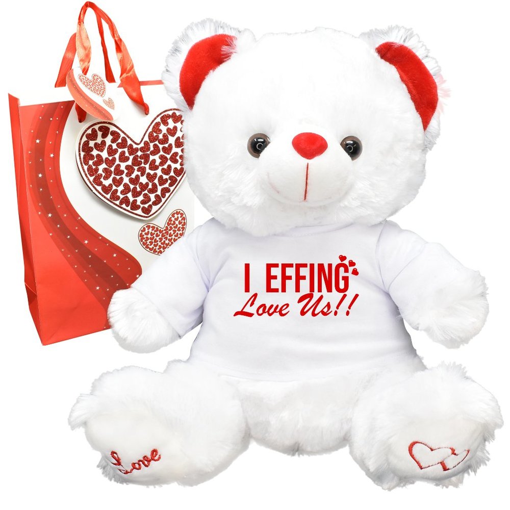 Effing Love Valentines Teddy Bear Gift Bag Friend